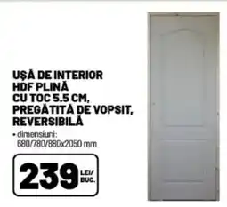 Ambient Usa de interior hdf plină cu toc pregătită de vopsit, reversibilă Ofertă