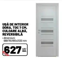 Ambient Usa de interior dora, toc culoare alba, reversibilă Ofertă