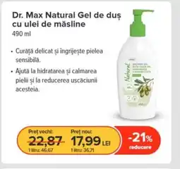 Dr.Max Dr. Max Natural Gel de duş cu ulei de măsline Ofertă