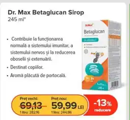 Dr.Max Dr. Max Betaglucan Sirop Ofertă