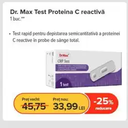 Dr.Max Dr. Max Test Proteina C reactivă Ofertă