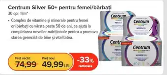 Dr.Max Centrum Silver 50+ pentru femei/bărbați Ofertă
