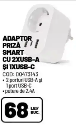 Ambient Adaptor priza smart cu 2xusb-a şi ixusb-c Ofertă