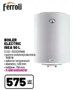 Ambient Boiler electric isea 50 l Ofertă
