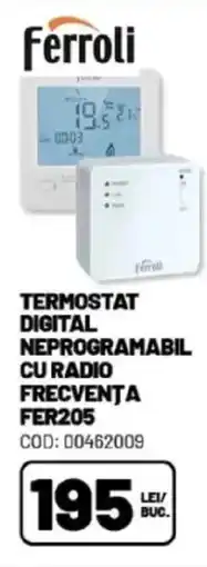 Ambient Termostat digital neprogramabil cu radio frecvenţa fer205 Ofertă