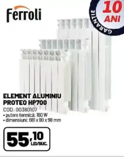 Ambient Element aluminiu proteo hp700 Ofertă