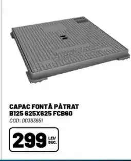 Ambient Capac fontă pătrat b125 625x625 fcb60 Ofertă