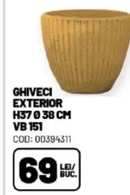 Ambient Ghiveci exterior h370 38 cm Ofertă