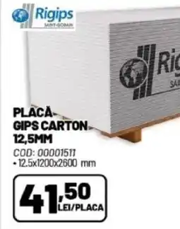 Ambient Placă gips carton 12,5mm Ofertă