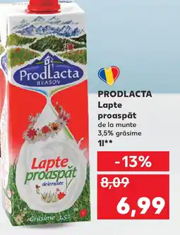 Kaufland PRODLACTA Lapte proaspăt de la munte Ofertă