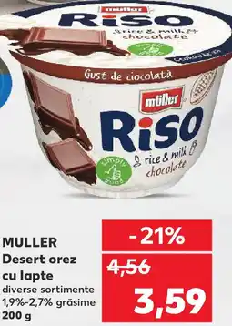 Kaufland MULLER Desert orez cu lapte Ofertă