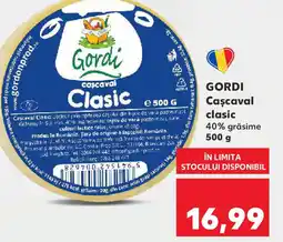Kaufland GORDI Cascaval clasic Ofertă