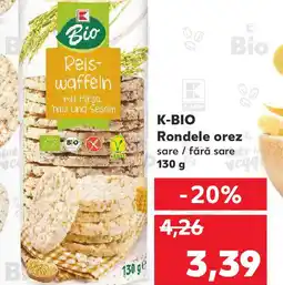Kaufland K-BIO Rondele orez sare / fără sare Ofertă