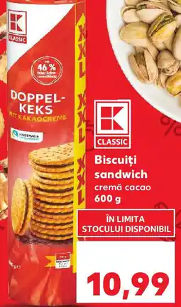 Kaufland Biscuiți sandwich cremă cacao Ofertă