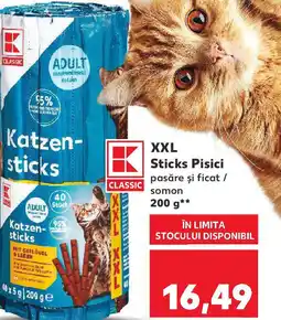 Kaufland XXL Sticks Pisici pasăre și ficat / somon Ofertă