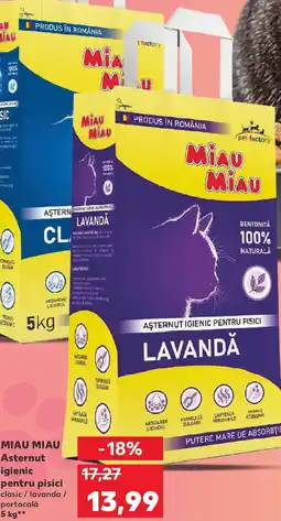 Kaufland MIAU MIAU Asternut igienic pentru pisici Ofertă
