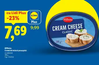 Lidl Milbona Cremă de brânză proaspătă Ofertă