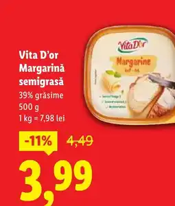 Lidl Vita D'or Margarinǎ semigrasǎ Ofertă