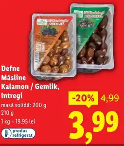 Lidl Defne Măsline Kalamon/Gemlik, întregi Ofertă