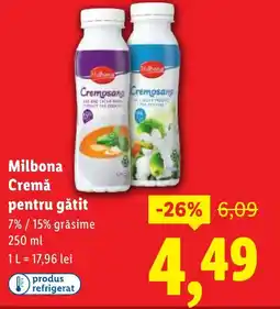 Lidl Milbona Cremă pentru gătit Ofertă