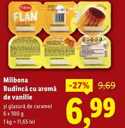 Lidl Milbona Budincă cu aromă de vanilie Ofertă