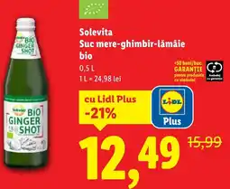 Lidl Solevita Suc mere-ghimbir-lămâie bio Ofertă