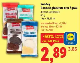 Lidl Sondey Rondele glazurate orez / grâu Ofertă