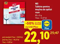 Lidl W5 Tablete pentru maşina de spălat vase Ofertă