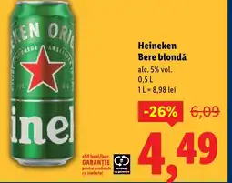 Lidl Heineken Bere blondă Ofertă