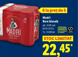 Lidl Madri Bere blondă Ofertă