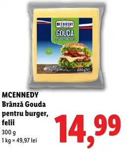Lidl MCENNEDY Brânză Gouda pentru burger, felii Ofertă