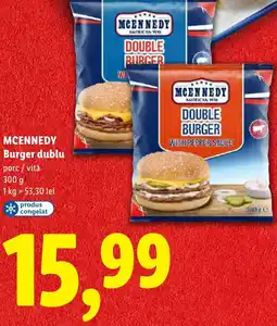 Lidl MCENNEDY Burger dublu porc/vită Ofertă