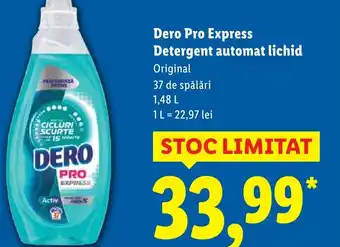 Lidl Dero Pro Express Detergent automat lichid Ofertă