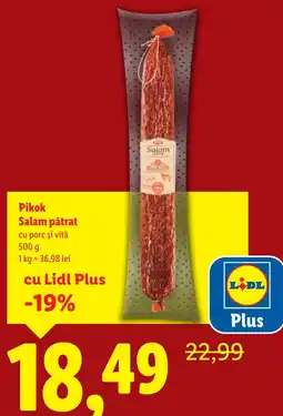 Lidl Pikok Salam pătrat cu porc şi vită Ofertă