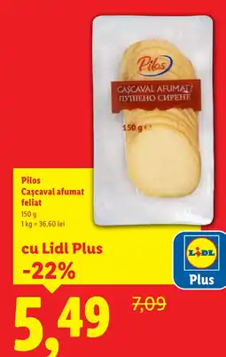 Lidl Pilos Cascaval afumat feliat Ofertă