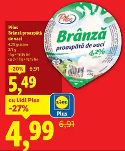 Lidl Pilos Brânză proaspătă de vaci Ofertă