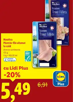 Lidl Nautica Păstrăv file afumat la cald Ofertă