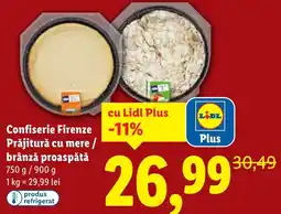 Lidl Confiserie Firenze Prăjitură cu mere / brânză proaspătă Ofertă