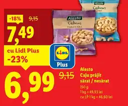 Lidl Alesto Caju prăjit sǎrat/nesǎrat Ofertă