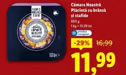 Lidl Cămara Noastră Plăcintă cu brânză şi stafide Ofertă