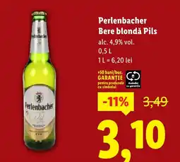 Lidl Perlenbacher Bere blondǎ Pils Ofertă