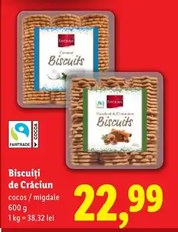 Lidl Biscuiţi de Crăciun cocos/migdale Ofertă