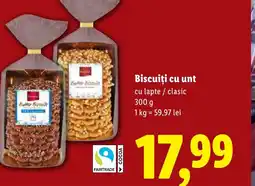 Lidl Biscuiți cu unt cu lapte / clasic Ofertă
