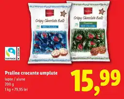 Lidl Praline crocante umplute lapte / alune Ofertă