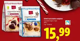 Lidl Inimi turtă dulce umplute ciocolată neagră / lapte Ofertă