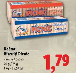 Lidl RoStar Biscuiți Picnic vanilie/cacao Ofertă