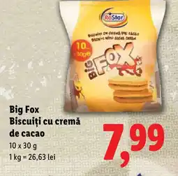 Lidl Big Fox Biscuiți cu cremă de cacao Ofertă