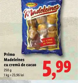 Lidl Primo Madeleines cu cremă de cacao Ofertă