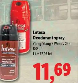 Lidl Intesa Deodorant spray Ofertă