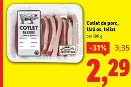 Lidl Cotlet de porc, fără os, feliat Ofertă